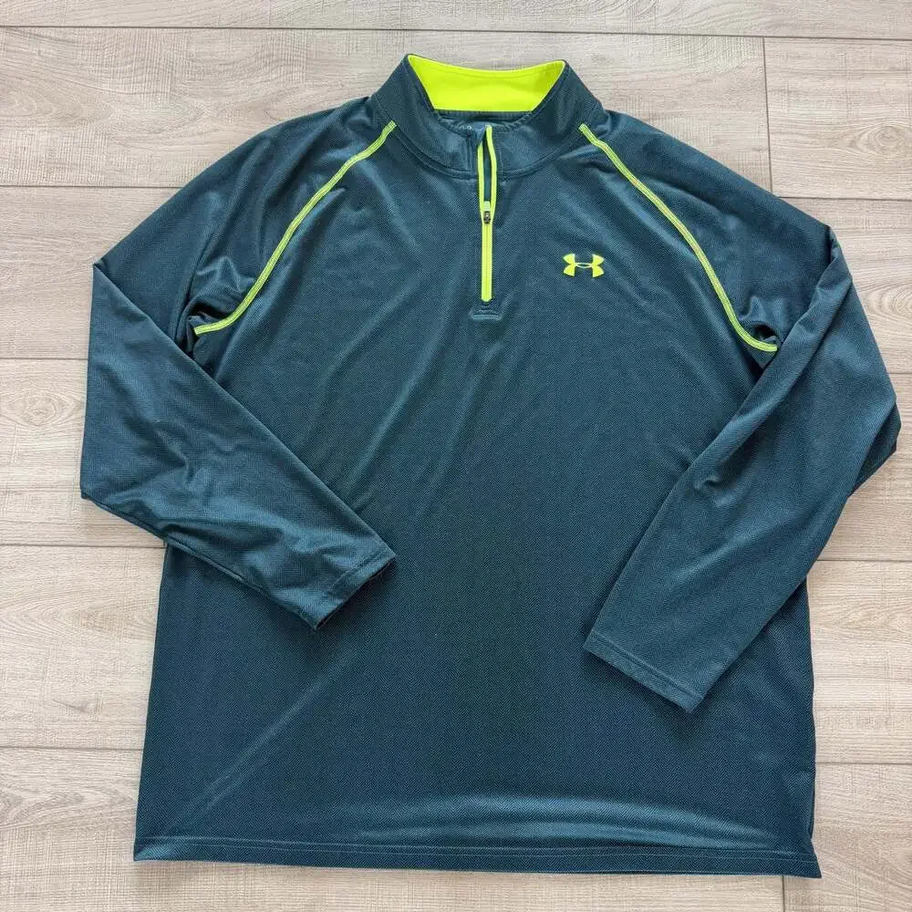 Under Armour Quarter Zip Pullover Mens XL Teal